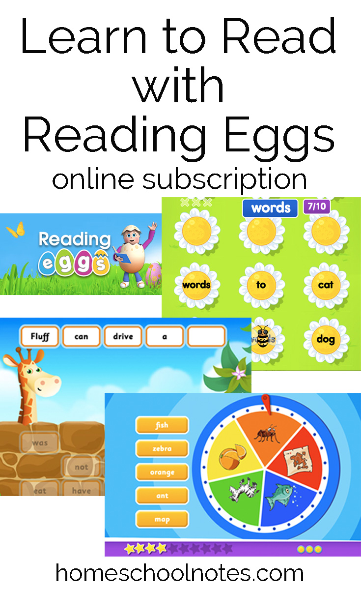 Learn To Read With Reading Eggs - Homeschool Notes