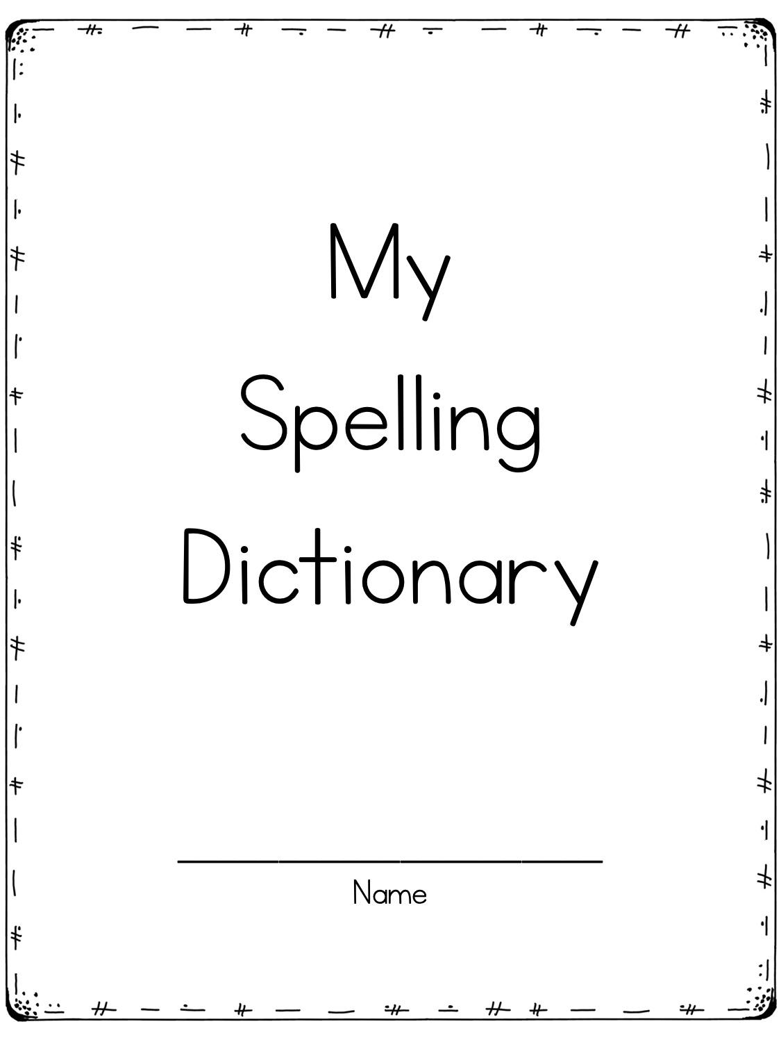 Printable Spelling Dictionary for Kids - The Measured Mom